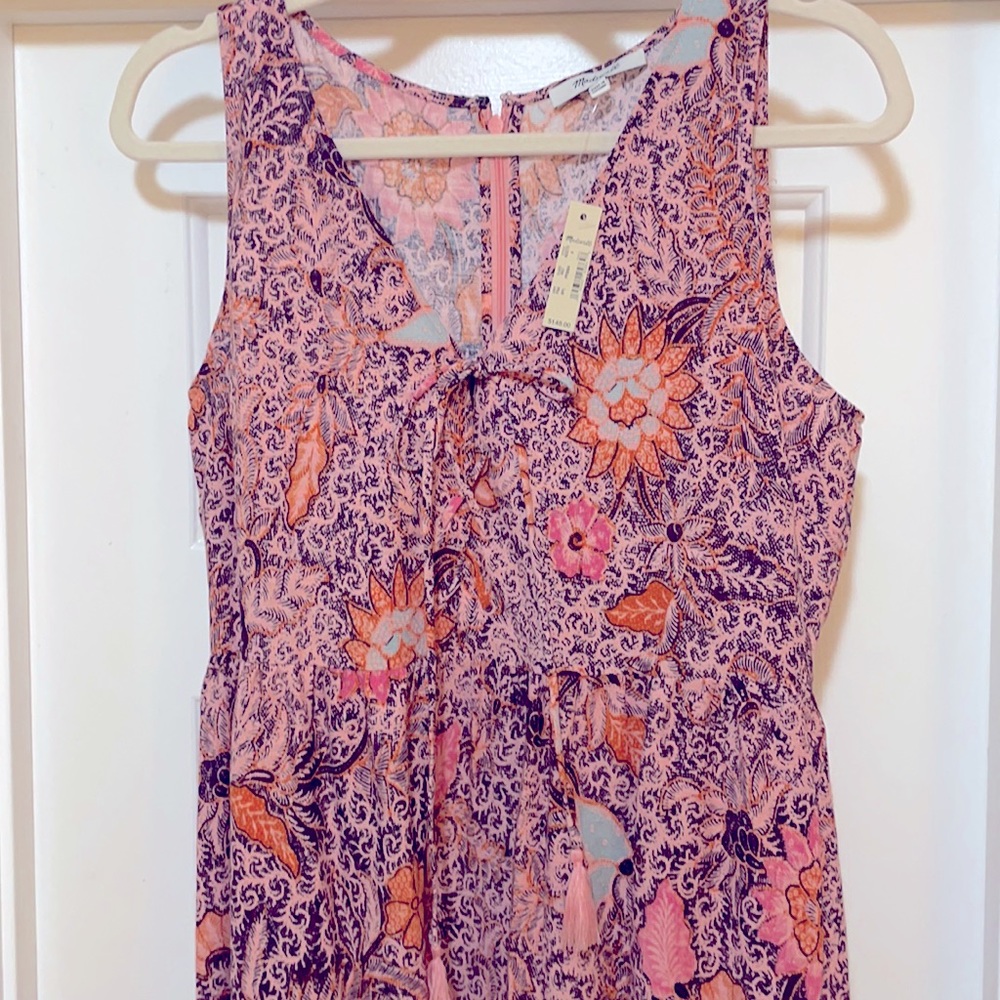 NWT Madewell Tie Front Maxi Dress Sz 4